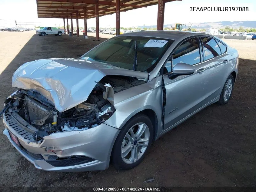 3FA6P0LU8JR197088 2018 Ford Fusion Hybrid Se