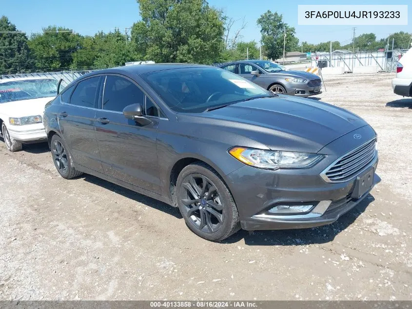 3FA6P0LU4JR193233 2018 Ford Fusion Hybrid Se