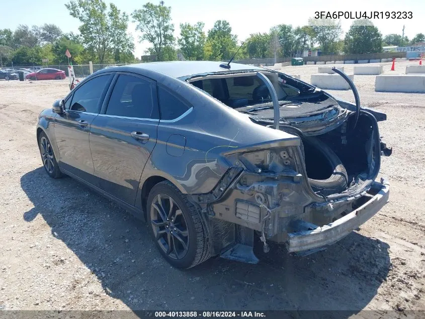 2018 Ford Fusion Hybrid Se VIN: 3FA6P0LU4JR193233 Lot: 40133858