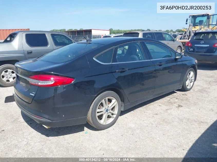 3FA6P0HD2JR200253 2018 Ford Fusion Se