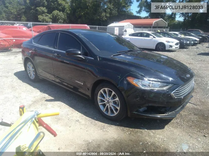 2018 Ford Fusion Hybrid Se VIN: 3FA6P0LU1JR128033 Lot: 40143904