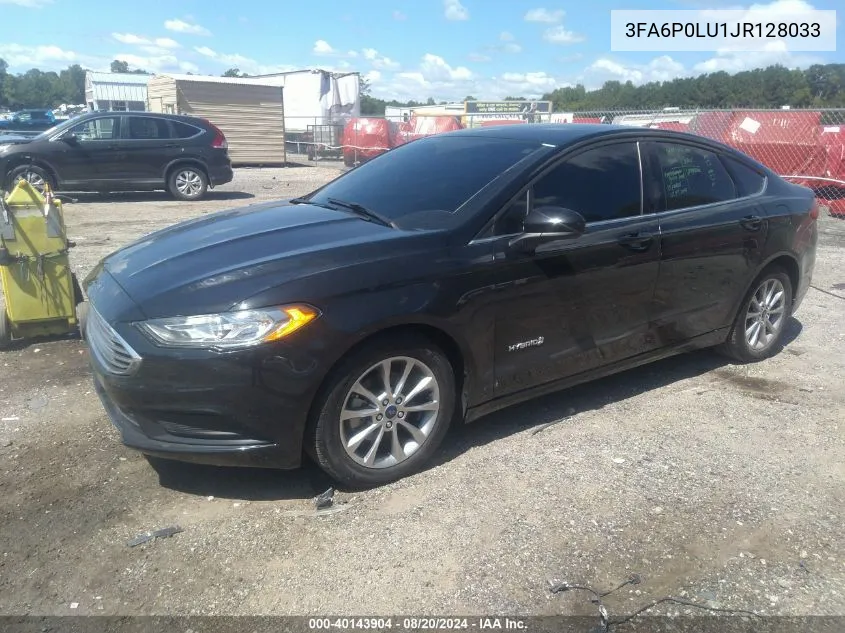 2018 Ford Fusion Hybrid Se VIN: 3FA6P0LU1JR128033 Lot: 40143904