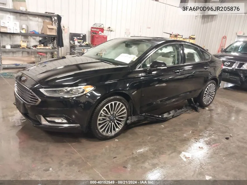 2018 Ford Fusion Titanium VIN: 3FA6P0D96JR205876 Lot: 40152549