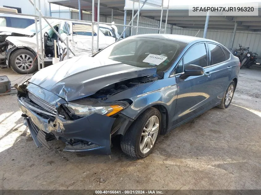 2018 Ford Fusion Se VIN: 3FA6P0H7XJR196320 Lot: 40156841