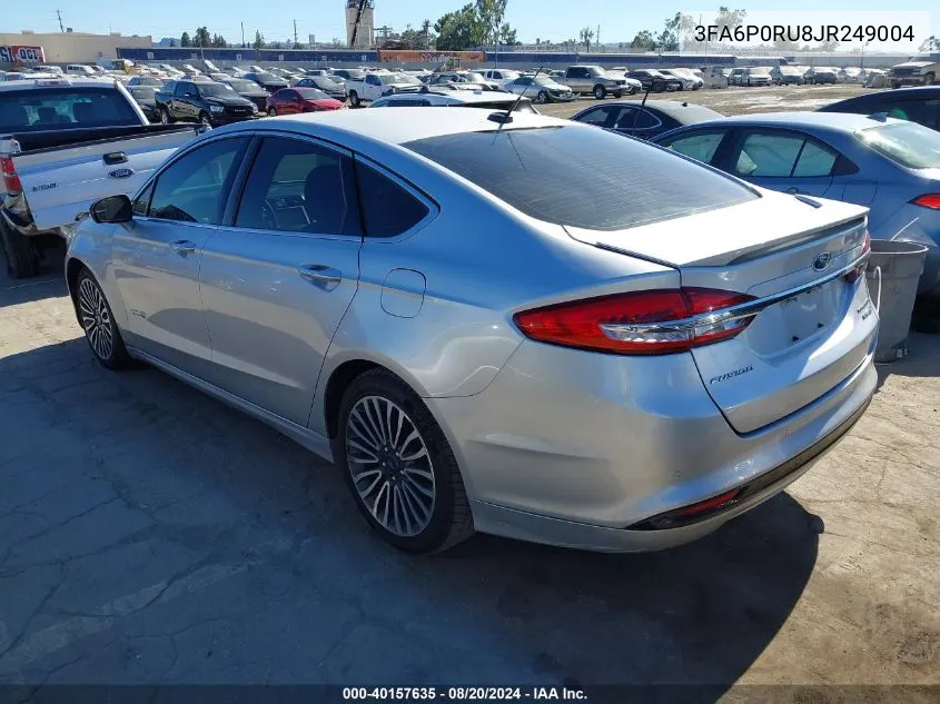 2018 Ford Fusion Hybrid Titanium VIN: 3FA6P0RU8JR249004 Lot: 40157635