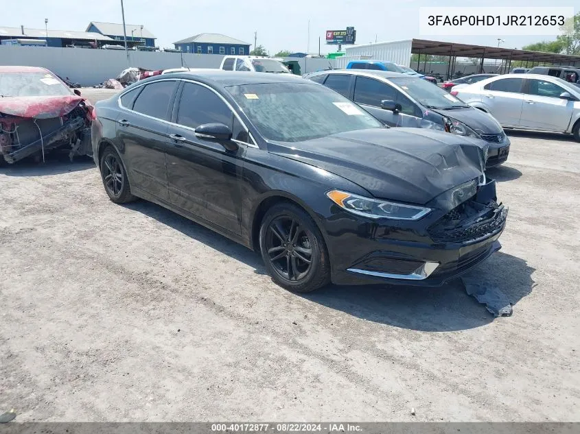 3FA6P0HD1JR212653 2018 Ford Fusion Se