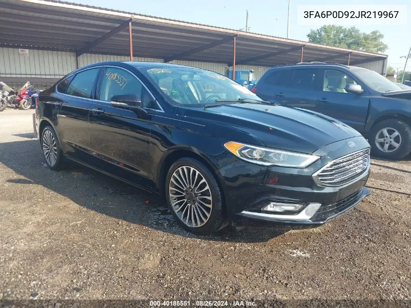 3FA6P0D92JR219967 2018 Ford Fusion Titanium