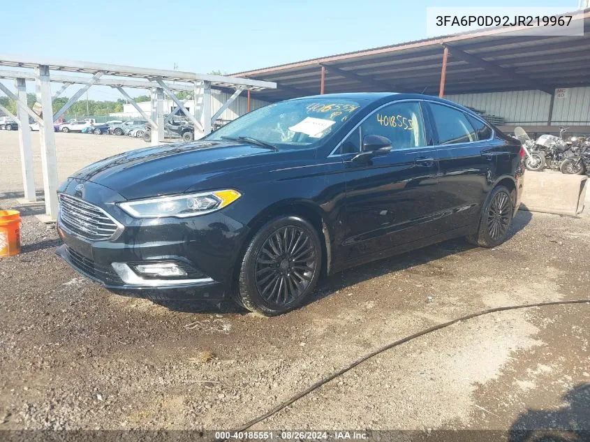 3FA6P0D92JR219967 2018 Ford Fusion Titanium