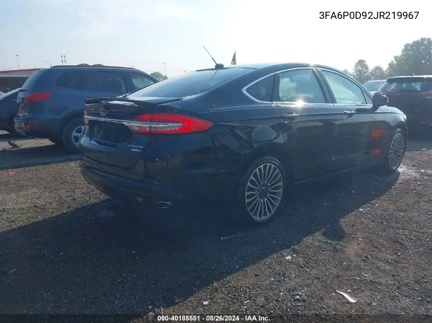 3FA6P0D92JR219967 2018 Ford Fusion Titanium