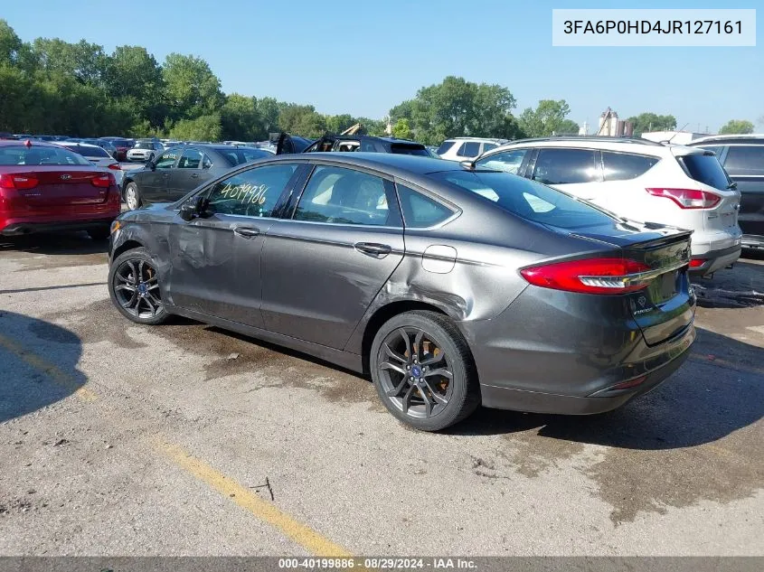 2018 Ford Fusion Se VIN: 3FA6P0HD4JR127161 Lot: 40199886