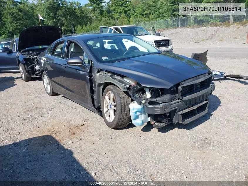 2018 Ford Fusion Se VIN: 3FA6P0H79JR105814 Lot: 40200531