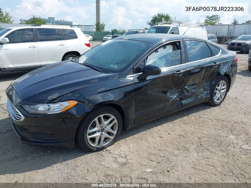 2018 Ford Fusion S VIN: 3FA6P0G78JR223306 Lot: 40205278