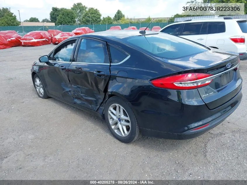 2018 Ford Fusion S VIN: 3FA6P0G78JR223306 Lot: 40205278