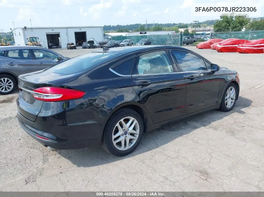 2018 Ford Fusion S VIN: 3FA6P0G78JR223306 Lot: 40205278