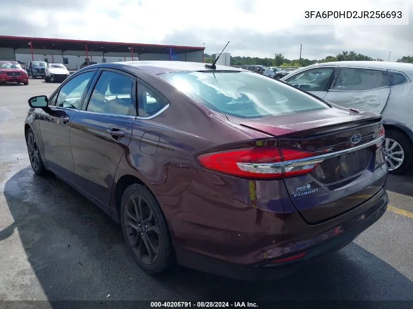 3FA6P0HD2JR256693 2018 Ford Fusion Se