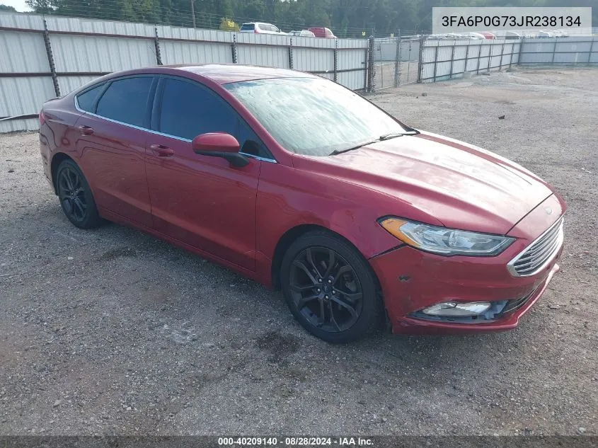 2018 Ford Fusion S VIN: 3FA6P0G73JR238134 Lot: 40209140