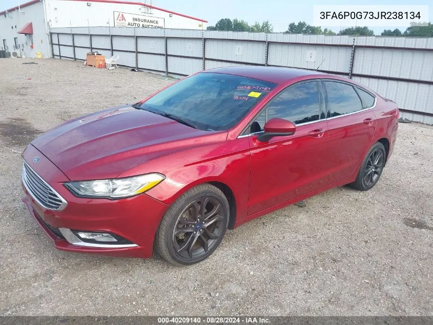 2018 Ford Fusion S VIN: 3FA6P0G73JR238134 Lot: 40209140