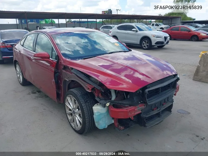 3FA6P0K92JR145839 2018 Ford Fusion Platinum