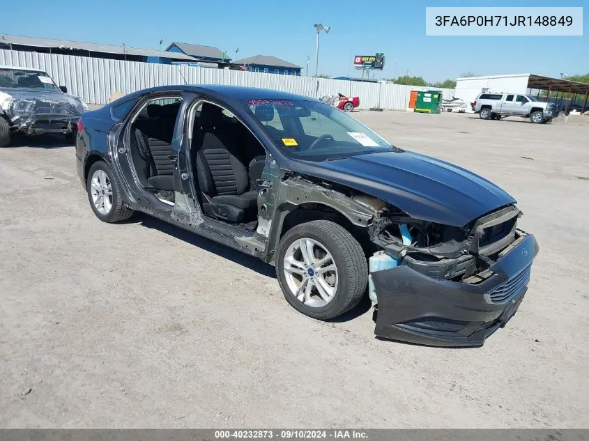 2018 Ford Fusion Se VIN: 3FA6P0H71JR148849 Lot: 40232873