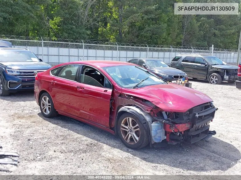 3FA6P0HD0JR130509 2018 Ford Fusion Se