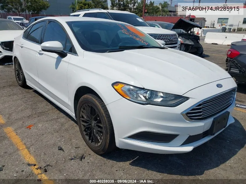 2018 Ford Fusion Se VIN: 3FA6P0H74JR285915 Lot: 40259335