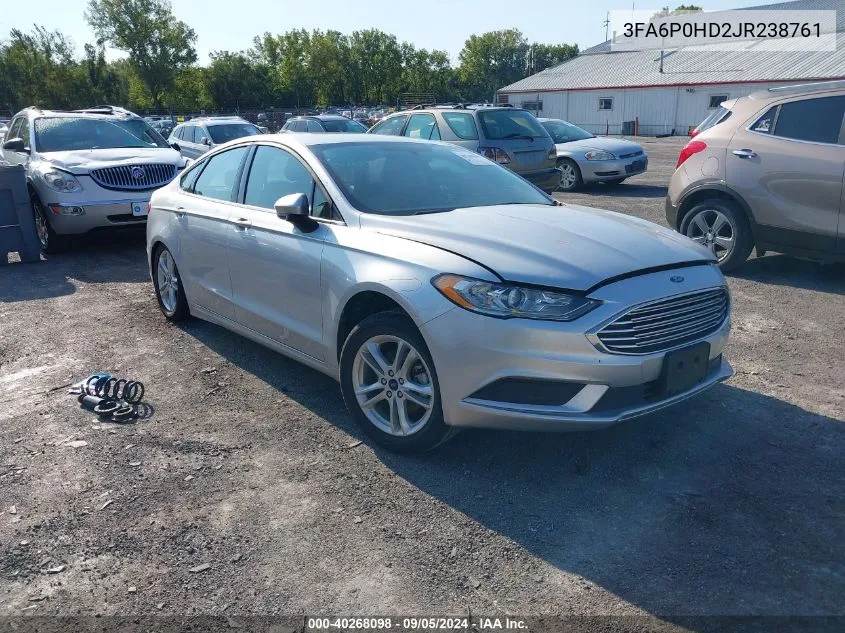 2018 Ford Fusion Se VIN: 3FA6P0HD2JR238761 Lot: 40268098