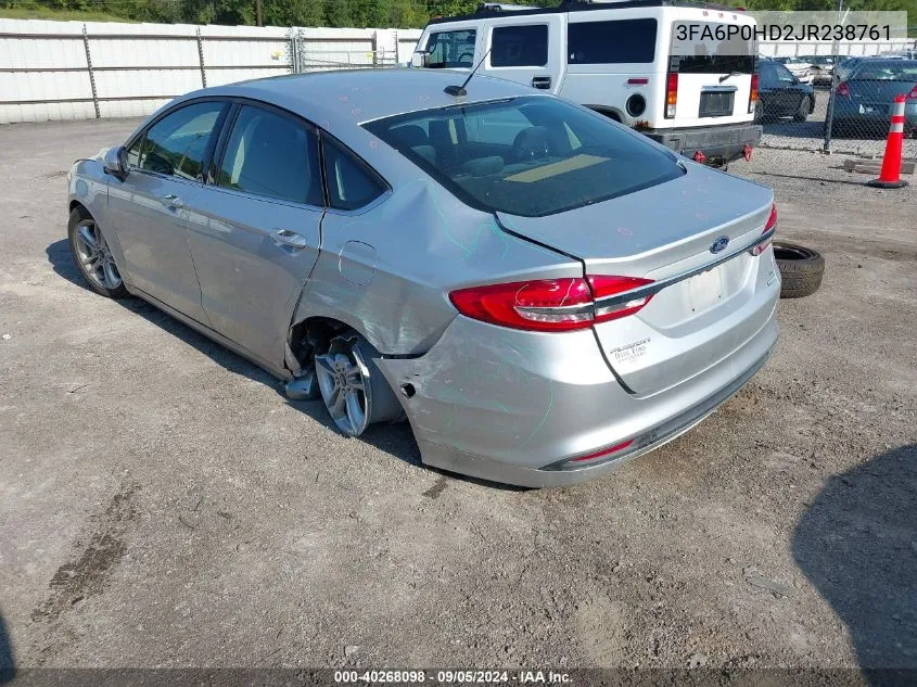 3FA6P0HD2JR238761 2018 Ford Fusion Se