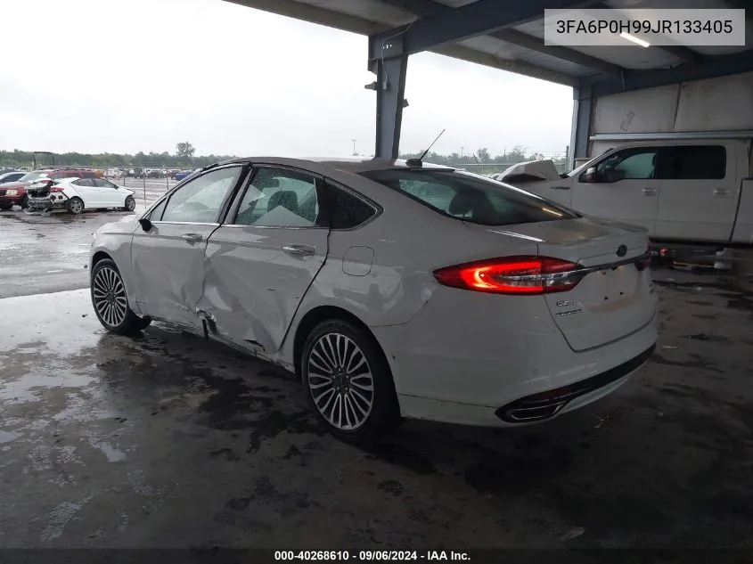 2018 Ford Fusion Se VIN: 3FA6P0H99JR133405 Lot: 40268610