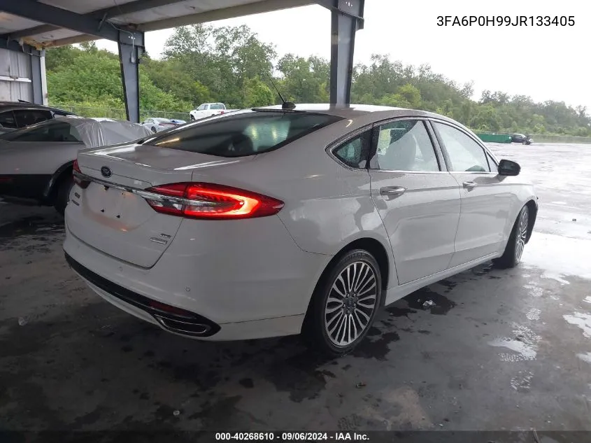 2018 Ford Fusion Se VIN: 3FA6P0H99JR133405 Lot: 40268610