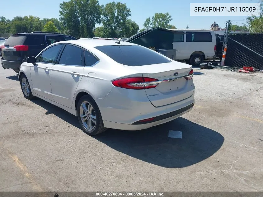 3FA6P0H71JR115009 2018 Ford Fusion Se