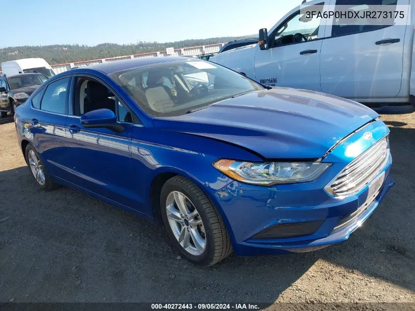 3FA6P0HDXJR273175 2018 Ford Fusion Se