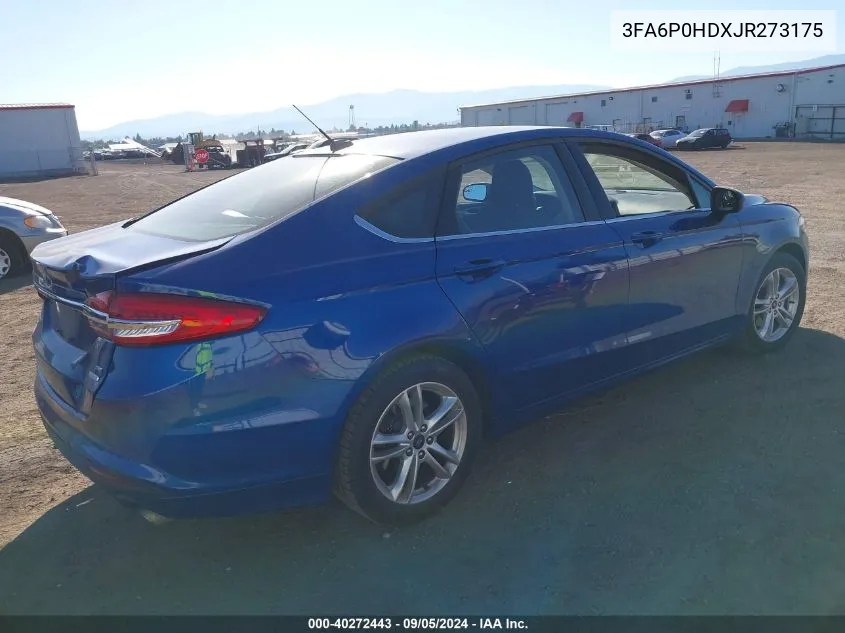 3FA6P0HDXJR273175 2018 Ford Fusion Se