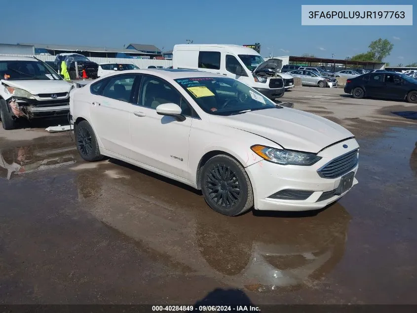 2018 Ford Fusion Hybrid Se VIN: 3FA6P0LU9JR197763 Lot: 40284849