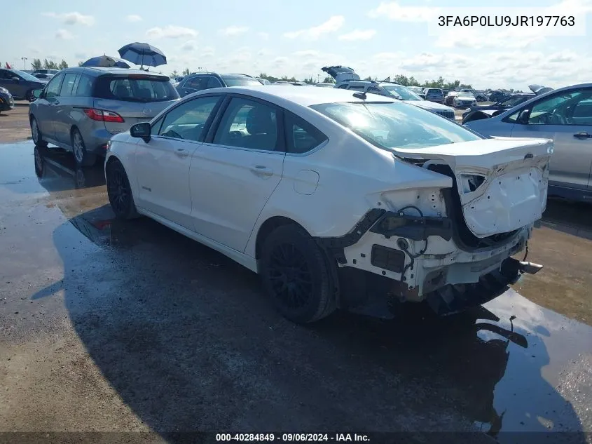 2018 Ford Fusion Hybrid Se VIN: 3FA6P0LU9JR197763 Lot: 40284849