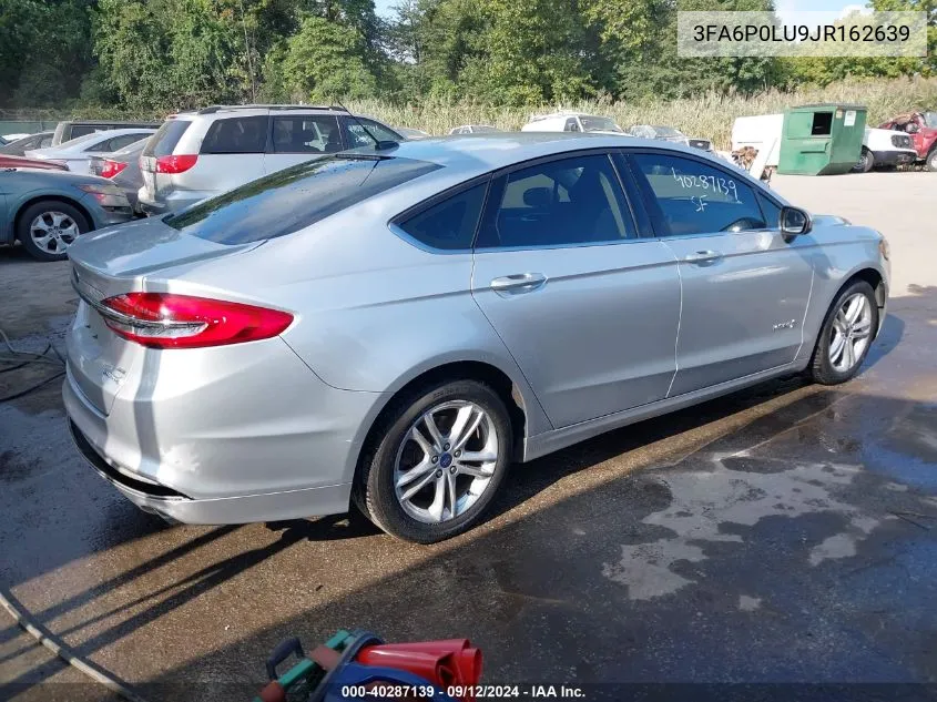 2018 Ford Fusion Hybrid Se VIN: 3FA6P0LU9JR162639 Lot: 40287139