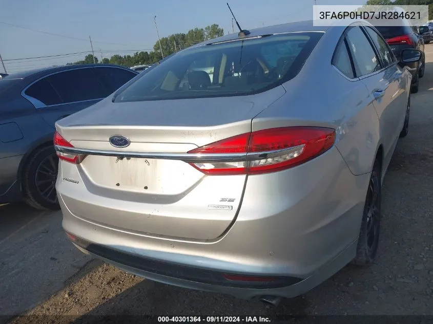 2018 Ford Fusion Se VIN: 3FA6P0HD7JR284621 Lot: 40301364