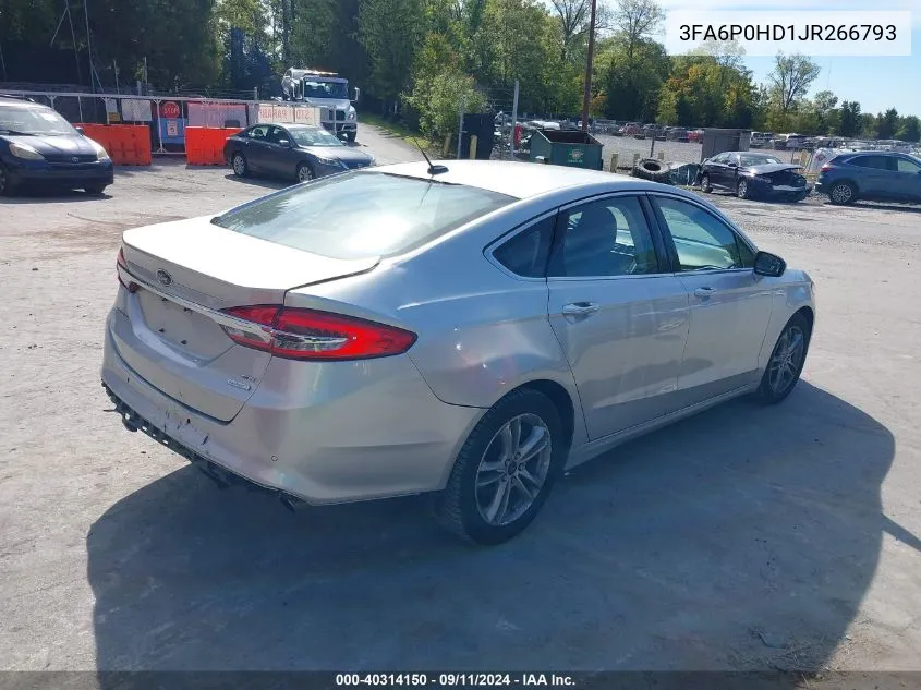 3FA6P0HD1JR266793 2018 Ford Fusion Se