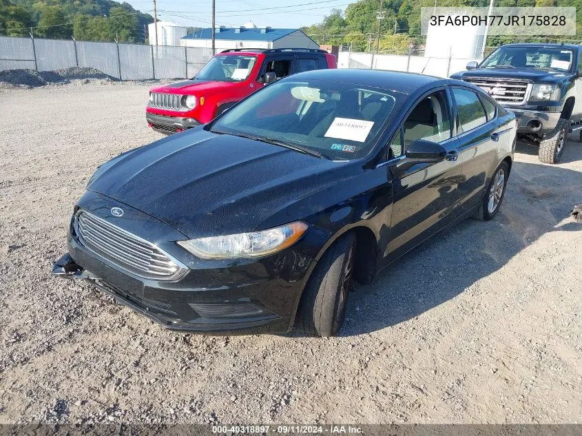 2018 Ford Fusion Se VIN: 3FA6P0H77JR175828 Lot: 40318897