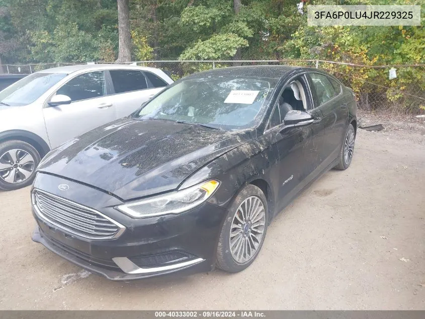 2018 Ford Fusion Se Hybrid VIN: 3FA6P0LU4JR229325 Lot: 40333002