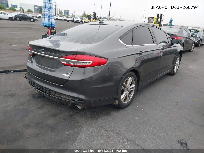 3FA6P0HD6JR260794 2018 Ford Fusion Se