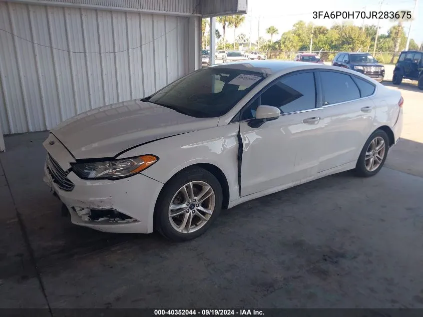 2018 Ford Fusion Se VIN: 3FA6P0H70JR283675 Lot: 40352044