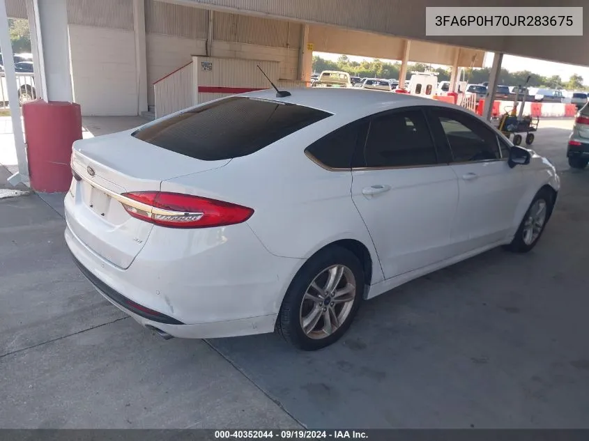 2018 Ford Fusion Se VIN: 3FA6P0H70JR283675 Lot: 40352044