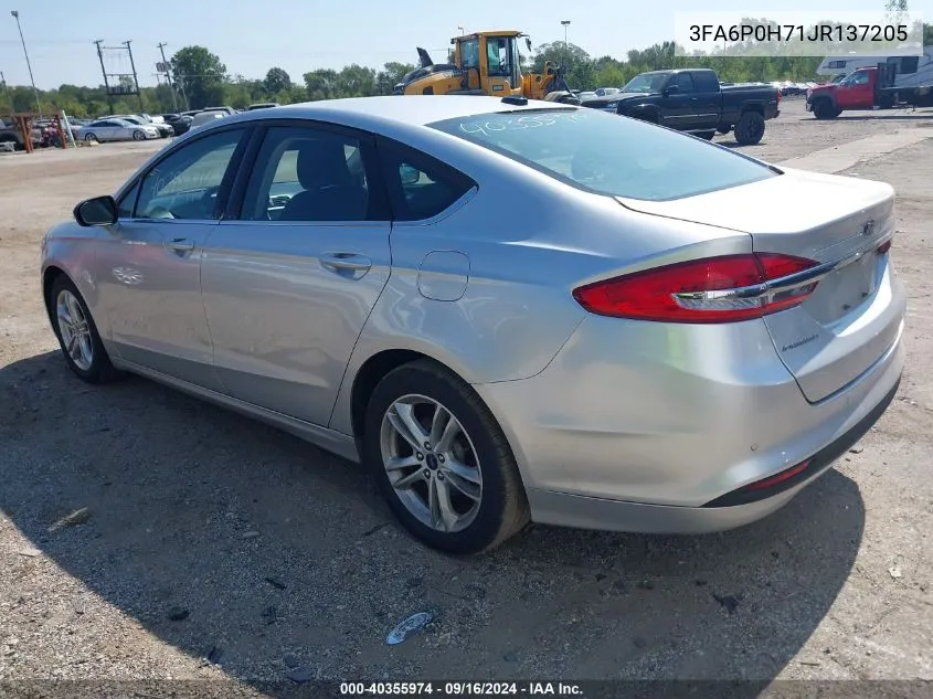 2018 Ford Fusion Se VIN: 3FA6P0H71JR137205 Lot: 40355974