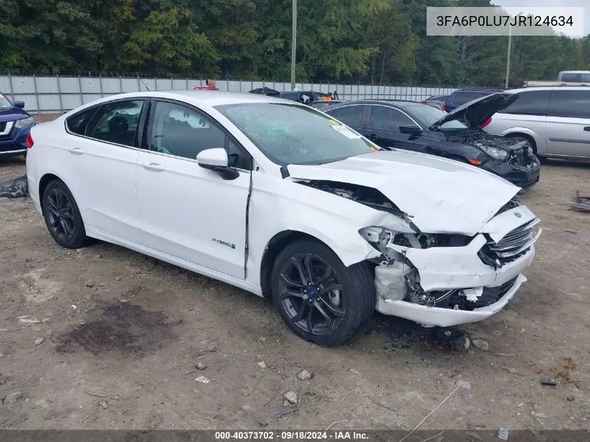 3FA6P0LU7JR124634 2018 Ford Fusion Se Hybrid