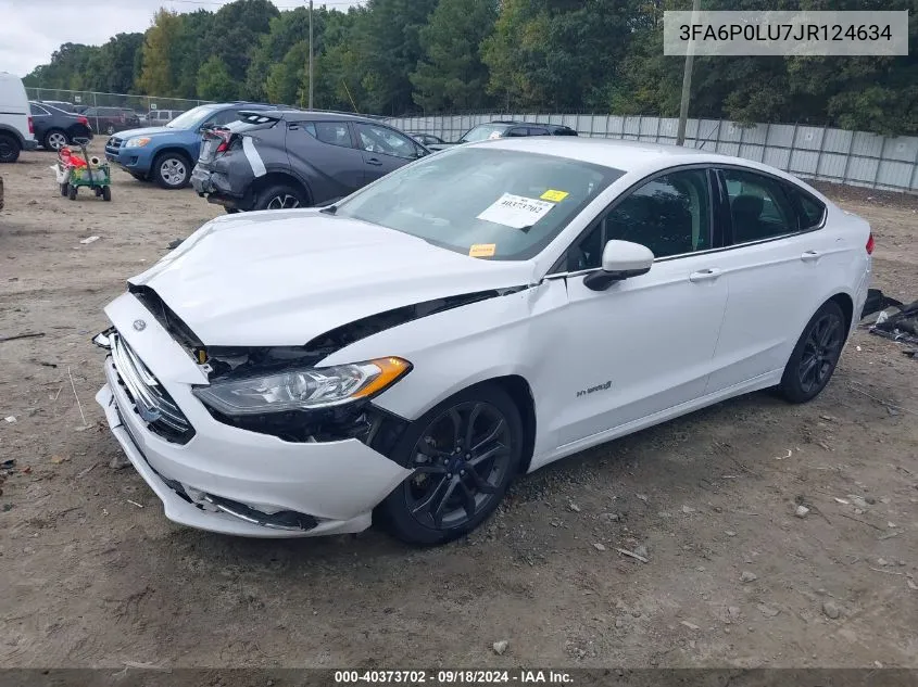 2018 Ford Fusion Se Hybrid VIN: 3FA6P0LU7JR124634 Lot: 40373702