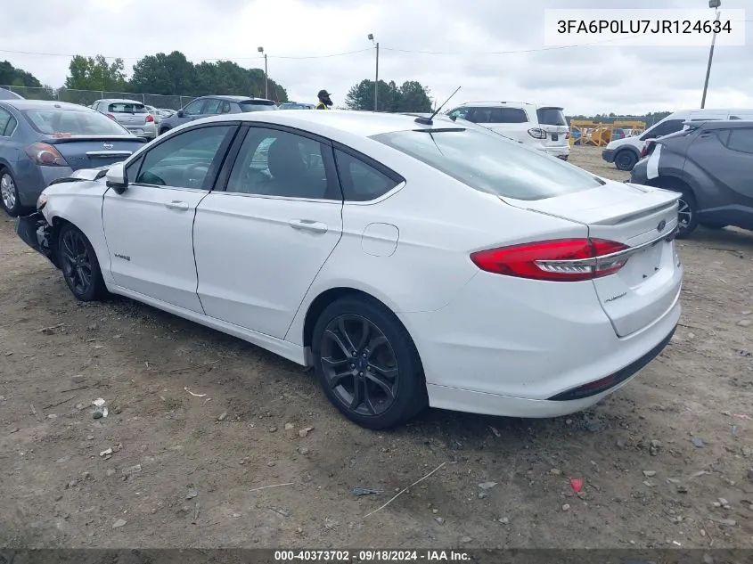 3FA6P0LU7JR124634 2018 Ford Fusion Se Hybrid