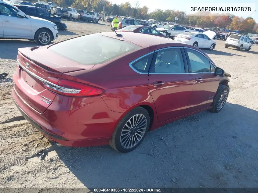 3FA6P0RU6JR162878 2018 Ford Fusion Hybrid Titanium