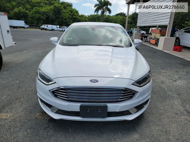 2018 Ford Fusion Hybrid Se VIN: 3FA6P0LUXJR278660 Lot: 40417884