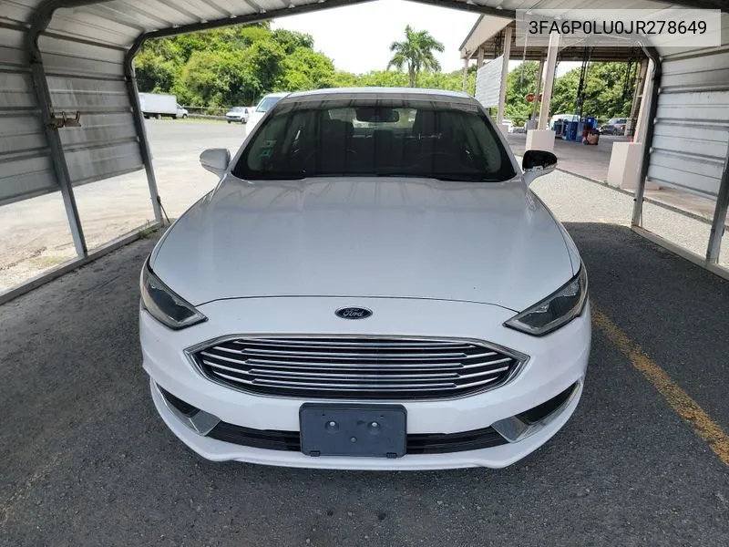 3FA6P0LU0JR278649 2018 Ford Fusion Hybrid Se