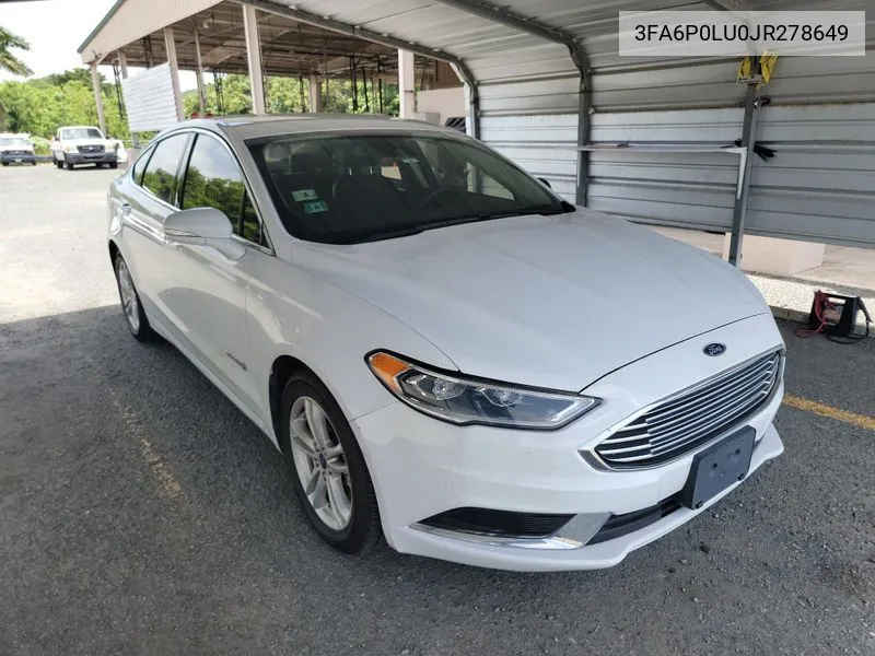 2018 Ford Fusion Hybrid Se VIN: 3FA6P0LU0JR278649 Lot: 40460787